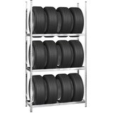  Stalci za gume s 3 razine 2 kom srebrni 110x40x200 cm čelični | shoptok.hr