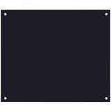 vidaXL Kuhinjska zaštita od prskanja crna 70 x 60 cm kaljeno staklo | shoptok.hr