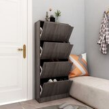 vidaXL Omarica za čevlje s 4 vrati siva sonoma hrast 59x24x136 cm Cene