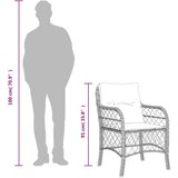  3-dijelni bistro set od poliratana s jastucima sivi | shoptok.hr