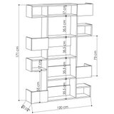 Hanah home Polica 120x171x20cm Hrast-Antracit | Eponuda.ba