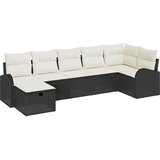 Sjedeća garnitura za vrt 7 kom. Crna poliratan 289 x 124 x 85 cm | shoptok.hr