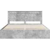  Krevetna konstrukcija s ladicama Betonski sivi 200 x 200 cm | shoptok.hr