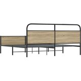  Metalni okvir kreveta bez madraca boja hrasta 183x213 cm | shoptok.hr