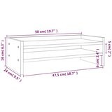 Stalak za monitor bijeli 50 x 24 x 16 cm od masivne borovine | shoptok.hr