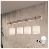 Brilagi LED luster na sajli NUBILA 4xE27/60W/230V siva/bela Cene