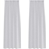 Voile zavjesa 2 pcs Svijetlo siva 245 x 140 cm Poliester | shoptok.hr