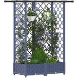  Povišeni krevet s mrežom i krovom Sivi 124 x 40 x 123 cm PP | shoptok.hr