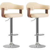 The Living Store Barski stolčki 2 kosa krem ukrivljen les in umetno usnje - Barski Stolček, (21482107) | Shoptok.si