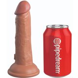 King Cock ELITE - REALISTIC DILDO VIBRATING & SILICONE 15.2 CM CARAMEL Cene