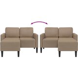  Dvosjed s ležaljkom L-oblikovani Cappuccino 125 cm umjetna koža | Eponuda.com