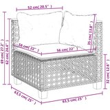  8-dijelni set vrtnih sofa od poliratana s jastucima bež 63.5 x 63.5 x 62 cm | Shoptok.si