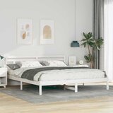  Krevetna konstrukcija Bijelo 200 x 200 cm Čvrsto borovo drvo | shoptok.hr