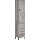  Visoka komoda siva sonome 34 5x34x180 cm od konstruiranog drva | shoptok.hr