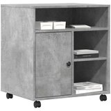 vidaXL Stojalo za tiskalnik s kolesi betonsko sivo 60x50x67 cm | Shoptok.si