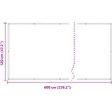  Balcony ekran Svijetlo siva i bijela. 120 x 600 cm | shoptok.hr