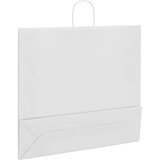  Papirnate vrećice 250 kom s ručkama bijele 54x15x49 cm | shoptok.hr