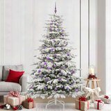 vidaXL Umjetno božićno drvce s nogom Bijelo 240 cm PE i PVC | shoptok.hr