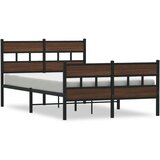 vidaXL Posteljni okvir brez vzmetnice z vzglavjem/vznožjem 120x190 cm | Shoptok.si