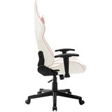 vidaXL Gaming stol belo in roza umetno usnje | Shoptok.si