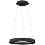 Nova Luce Mat črna aluminijasta LED zatemnitvena viseča svetilka s senčilom iz akrilnega stekla ø 45 cm Ormi – Cene