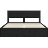  Krevetna konstrukcija Crna 200 x 200 cm Čvrsto borovo drvo | shoptok.hr