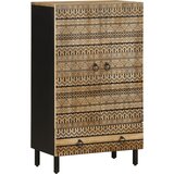 Furnova Highboard 60x33,5x110 cm Masivni neobdelan les Mango, (21954861) | Shoptok.si