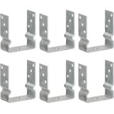  Sidra za ogradu 6 kom srebrna 12 x 6 x 15 cm pocinčani čelik | shoptok.hr