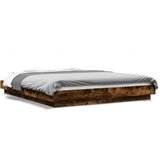 Furnova Posteljni okvir z LED lučkami dim. hrast 150x200 cm inž. les, (21938912) | Shoptok.si