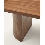 Kave Home Okrogla jedilna miza z mizno ploščo v orehovem dekorju 100x200 cm Nealy – | Shoptok.si