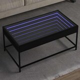  Stolić za kavu s beskonačnim LED svjetlima crni 90x50x41 cm | shoptok.hr