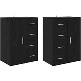  Komode s ladicama Corona 2 pcs Crni hrast 59 x 39 x 80 cm | shoptok.hr