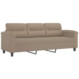 3-dijelni set sofa s jastucima smeđesivi od mikrovlakana | shoptok.hr