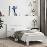  Okvir za krevet s uzglavljem i LED svjetlima bijeli 75x190 cm | shoptok.hr