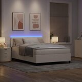  LED Box Spring Krevet s uzglavljem Krema i bijela 160 x 200 cm | shoptok.hr
