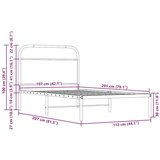  Posteljni okvir brez vzmetnice 107x203 cm dim. hrast inž. les, (21611624) | Shoptok.si