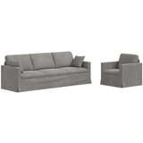 vidaXL Sofa 2 pcs Svijetlo siva 228 x 78 x 80 cm Baršun Cijene