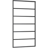 Furnova Drsna vrata ESG steklo in aluminij 102x205 cm črna, (21945181) | Shoptok.si