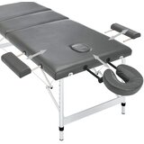 MASAŽNI STOL s 3 zone i aluminijskim okvirom antracit 186x68 cm | Eponuda.ba