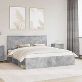  Konstrukcija postelje Beton 180 x 200 cm Masivno borovo les, (5000104176) | Shoptok.si