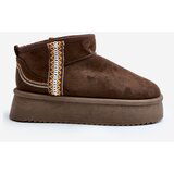 Kesi Platform snow boots with dark green Udra pattern | Shoptok.si