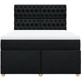  Krevet s oprugama i madracem crni 140x200 cm od tkanine | shoptok.hr