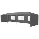 Multi Garden komercijalni vrtni paviljon šator – 3 × 9 m, 8 zidova, sivi | shoptok.hr