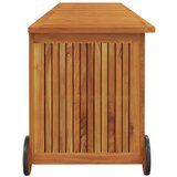  Kutija za pohranu s kotačima 150x50x58 cm od drva bagrema | shoptok.hr