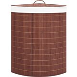  Kutna košara za rublje od bambusa smeđa 60 L | shoptok.hr