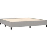  Box spring postelja z vzmetnico svetlo siva 200x200 cm blago, (20898469) | Shoptok.si