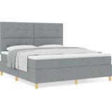  vzmetnica z box spring svetlo siva super kraljeva tkanina, (22081093) | Shoptok.si
