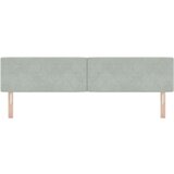 vidaXL Naslon za glavo s kristalnimi gumbi, tufted, svetlo siva, 200 cm, žamet | Shoptok.si