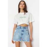 Trendyol Shorts - Blue - High Waist | Shoptok.si