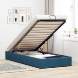 Maison Chic Otomanski Posteljni okvir - Enojna postelja - Postelja za odrasle brez vzmetnice moder 100x200 cm žamet-J1934, (21764385) | Shoptok.si
